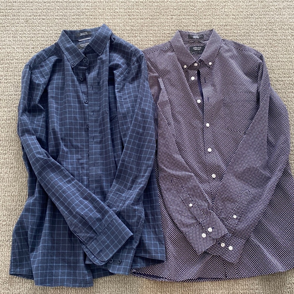 2 Nordstrom men’s shop trim fit large tall button down shirts in excellent cond
